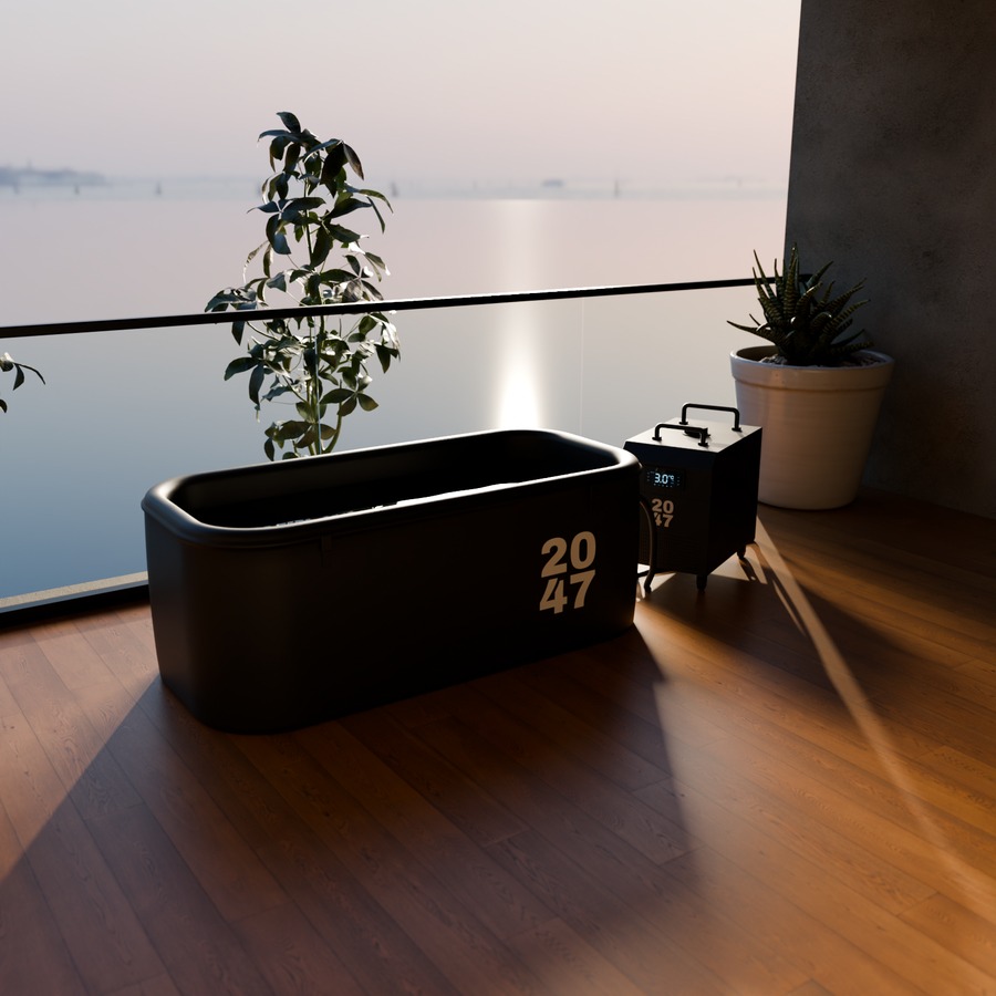 Core on a Singapore balcony at dawn